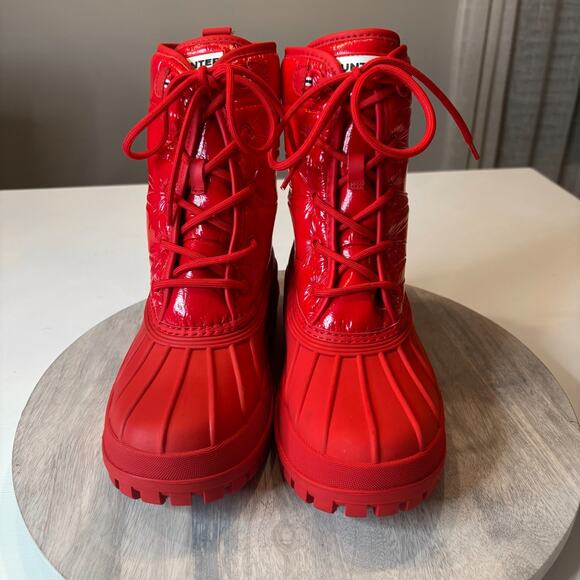 NIB Hunter Stanly Medium Red 610 Insulated Waterproof Duck Boots Women’s US Sz 9 - Picture 6 of 11